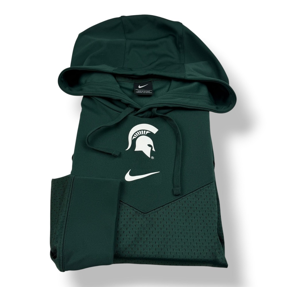 Nike Michigan State Spartans Men XXL Green On-Field Sideline Hoodie DC5988-330